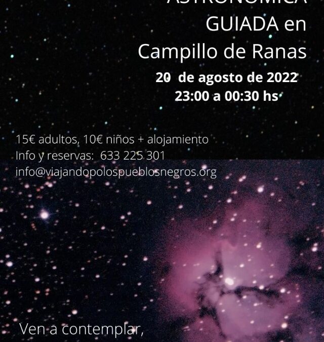 Noche de estrellas – Observación astronómica Guiada en Campillo de Ranas